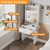 Vanity Desk Set with 3 Adjustable Lighted Mirror & Charger Station - 3 of 4