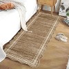 2x6 Washable Scalloped Runner Rug, Low-Pile Soft Non-Slip Indoor Carpet for Hallway, Kitchen, Entryway, Laundry, Camel - 3 of 4