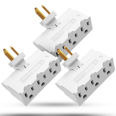 Fosmon [etl Listed] Compact 3-outlet Swivel Wall Tap Outlet Extender ...