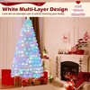 Costway 5FT/6FT/7FT Pre-Lit Christmas Tree Fiber Optic Snow-Flocked with 170/220/270 Lights & Branch Tips - 4 of 4