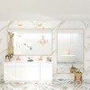 Apmir Rectangular Aluminum Alloy Framed and Tempered Glass Wall Bathroom Vanity Mirror in Matte Black/ Gold/ Silver/ Brown - 3 of 4