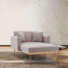CAVINAS Teddy Velvet Accent Chair with Adjustable Mid-Height Backrest,Cozy Upholstered Living Room Chairs,Reading Chairs for Living Room - 2 of 4