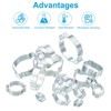 Unique Bargains Galvanized Steel Fluid Systems Fuel Petrol O Double Ear Hose Clamps 30 Pcs - 4 of 4