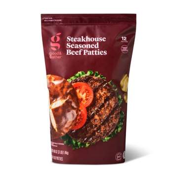 Steakhouse Seasoned Beef Patties - Frozen - 3LBs - Good & Gather™