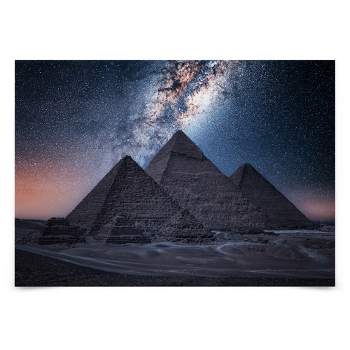 Americanflat Modern Wall Art Room Decor - Egyptian Night by Manjik Pictures