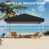 ODK Pop Up Canopy - Beach Tent with One Push Setup, 210d Oxford Fabric - Waterproof & UPF 50+, Outdoor Sun Shade Gazebo for Parties, Camping - 3 of 4