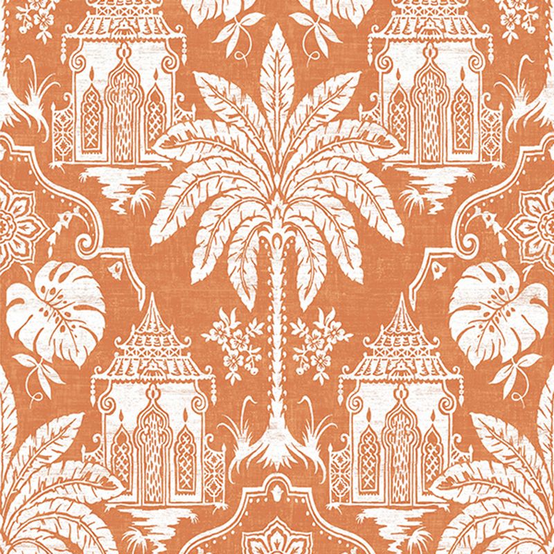 Imperial Orange Damask Paste the Wall Wallpaper, 1 of 5