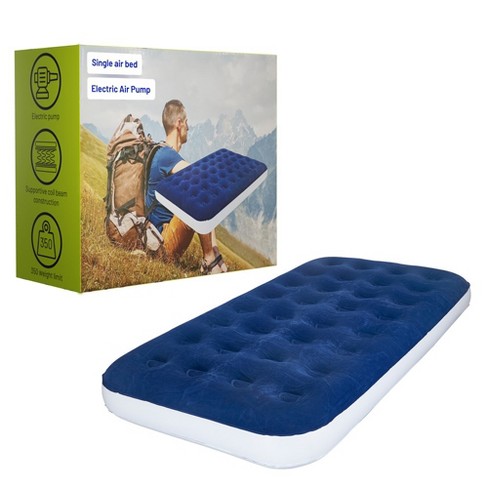 Continental Sleep 9" Air Mattress with Comfort Coil Technology and High Capacity Pump, Good for Camping, Home and Portable Travel, Blue, - image 1 of 4