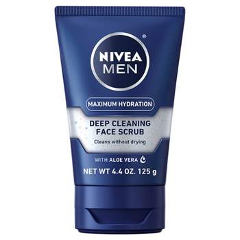 NIVEA Men Maximum Hydration Deep Cleaning Face Scrub with Aloe Vera - 4.4oz