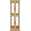 YOOCOZZ Lighted Glass Curio Display Cabinet Glass Storage Wine Cabinet Wood Frame Toy Display Light Bulb Included - 4 of 4