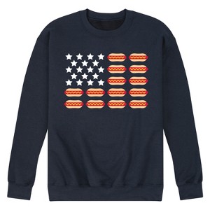 Men's - Instant Message - Hot Dog Flag Graphic Fleece Sweatshirt - 1 of 4
