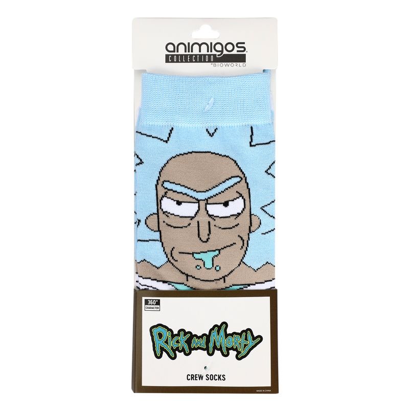 Rick And Morty Rick Animigos Casual 360 Crew Socks for Men, 3 of 4