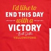 Men's - Yellowstone - I'd Like To End This Day With A Victory Short Sleeve Graphic T-Shirt - 2 of 4