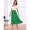INSPIRE CHIC Women's High Waist Side Zipper Casual Party Flowy Pleated Maxi Skirt - 2 of 4