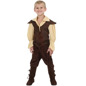 HalloweenCostumes.com 4T  Boy  Toddler Renaissance Man Costume for Boy's, Brown/Yellow - 1 of 1