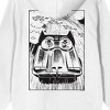 Batmanga Batman & Robin Riding Batmobile Long Sleeve White Adult Hooded Sweatshirt - 4 of 4