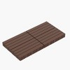 Chic Crate-Interlocking Deck Tiles – 24-Pack Quick-Install 12x24 Patio Flooring for Porch, Poolside & Backyard, Red Brown - 4 of 4