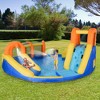 Outsunny 6-in-1 Inflatable Water Slide Kids Bounce House Jumping Castle Includes Slide Basket Pool Climbing Wall Tunnel with Carry Bag - 3 of 4