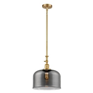 Bell - 1 Light Stem Hung Mini Pendant In Industrial Style-15 Inches Tall and 12 Inches Wide - 1 of 1