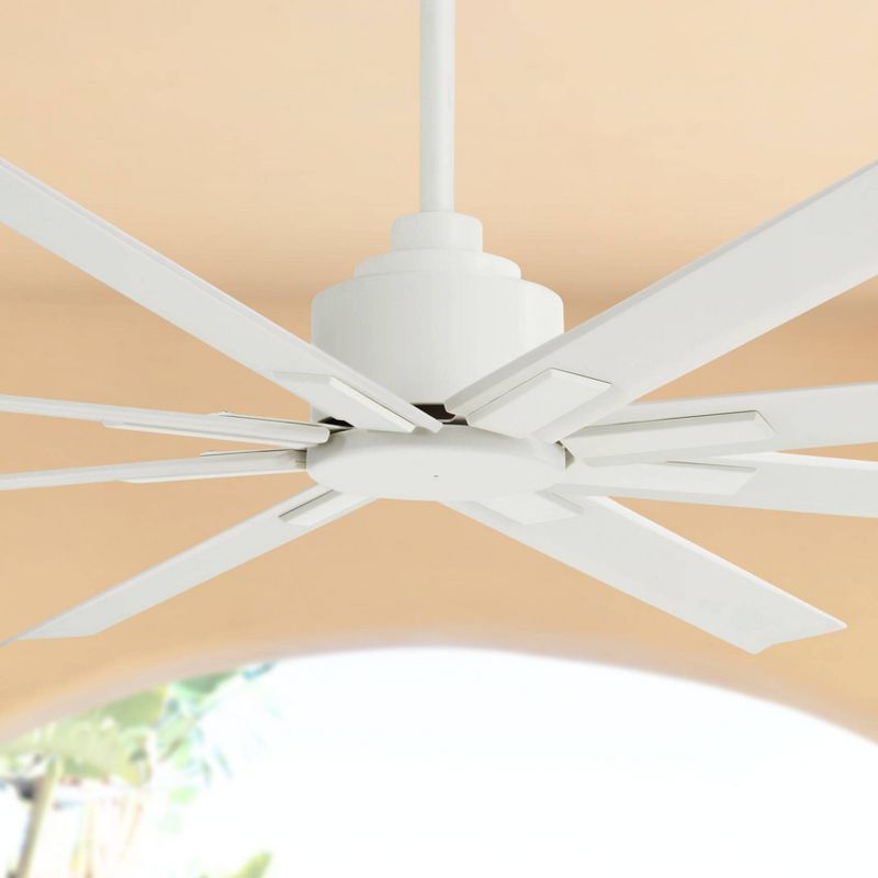 65" Minka Aire Modern Outdoor Ceiling Fan with Remote Control Flat White Wet Rated for Patio Exterior House Home Porch Gazebo Barn, 2 of 7