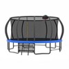 KWPZQEB Pumpkin Trampoline, Outdoor Kids Trampoline w/ Safety Enclosure & Ladder, Heavy Duty Jumping Mat w/ Basketball Hoop & Anti-Rust Coating - 3 of 4