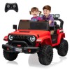 24V Ride On Car, 4WD 2 Seater Kids' Electric Vehicle Truck with Remote Control, Adjustable Footwell Ride On Truck, 3 Speeds, Led Lights, Bluetooth - 2 of 4