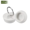 Unique Bargains Rubber Stainless Steel Beaded Chain with Pull Ring Bathtub Drain Stopper 4 Pcs - 3 of 4