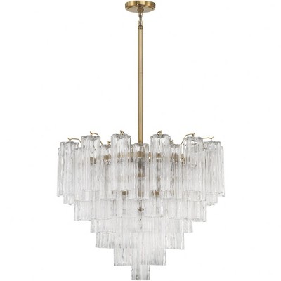 Crystorama Lighting Addis 12 - Light Chandelier in  Aged Brass