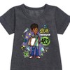 - Karma's World - Speak Through Art Graphic Short Sleeve Fleece Dress - 2 of 3