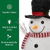 Set of 2 Christmas Lighted Snowman, 2 Ft Christmas Snowman Decorations, Pre-Lit Outdoor Snowman Wear Hat Scarf, Xmas Decor for Home Holiday Party - 4 of 4