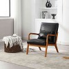 CAVINAS Accent Chair with Solid Wood Frame and Pillow,Modern Arm Chair for Bedroom,Reading Room - 2 of 4