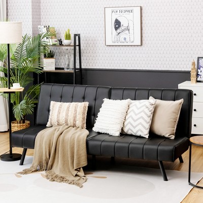 Black Sleeper Sofa Target, Black Leather Convertible Couch