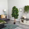 HomeStock  6 ft. Artificial Fig Tree in Pot for Indoor/Outdoor - 3 of 3