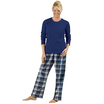 Collections Etc Cozy Country Plaid Flannel Pajamas