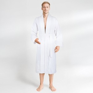 American Soft Linen, 100% Cotton Turkish Robes for Men, 1 Piece Soft Lightweight Adult Men's Bathrobes - 1 of 4