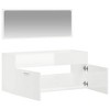 vidaXL Bathroom Cabinet With Mirror High gloss white Engineered wood - 4 of 4