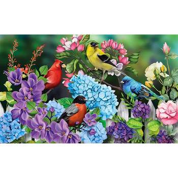 Briarwood Lane Feathered Friends Spring Doormat Birds Floral Indoor Outdoor 30" x 18"