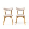 Set of 2 Mid-Century Dining Chairs, Wooden Upholstered Accent Chair -ModernLuxe - 2 of 4