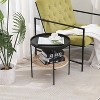 Nordlys etal Side Table with Rattan Storage Modern Design Style Living Room - 3 of 4