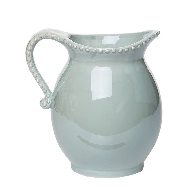 Transpac Ceramic 8.25 in. Off-White Everyday Pitcher
