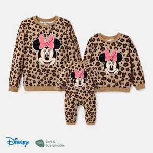 PATPAT Disney Mickey and Friends Mommy and Me Matching Outfits Leopard Long Sleeves Shirt Sweatshirt Tops - 1 of 4