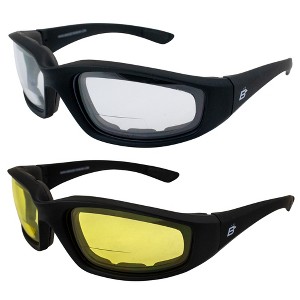 2 Pairs of Birdz Eyewear Oriole Bifocal Safety Motorcycle Sunglasses with Clear, Yellow Lenses - 1 of 4