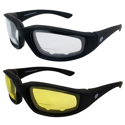 2 Pairs Of Birdz Eyewear Oriole Bifocal Safety Motorcycle Sunglasses With Clear Yellow Lenses Target