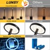 Coucheta Cordless Table Lamp, Rechargeable LED Touch Lamp, 5000mAh Battery Operated Lamp, 3 Color Stepless Dimming Table Light Desk Lamp - 3 of 4