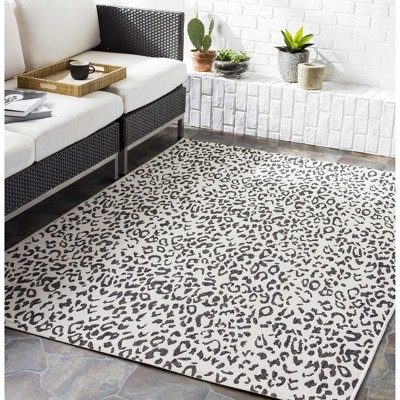 Hauteloom Alderbury White Leopard Print Rug