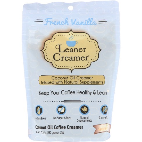 Leaner Creamer Coconut Oil Coffee Creamer, French Vanilla, 9.87 oz (280 g) - image 1 of 2