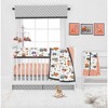 Bacati - Construction Yellow Orange Blue Gray 6 pc Crib Bedding Set with Long Rail Guard Cover - 3 of 4