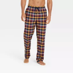 Men's Plaid Flannel Pajama Pants - Goodfellow & Co™ Gold M