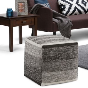 NicBex Handwoven Pouf Ottoman, Modern Home Decor Multi-Functional Footstool, Stylish Striped Design for Living Room, or Nursery - 1 of 4