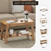 Stylish 31.5" Coffee Table with Open Shelves - 2-Tier Modern Industrial Design - 4 of 4